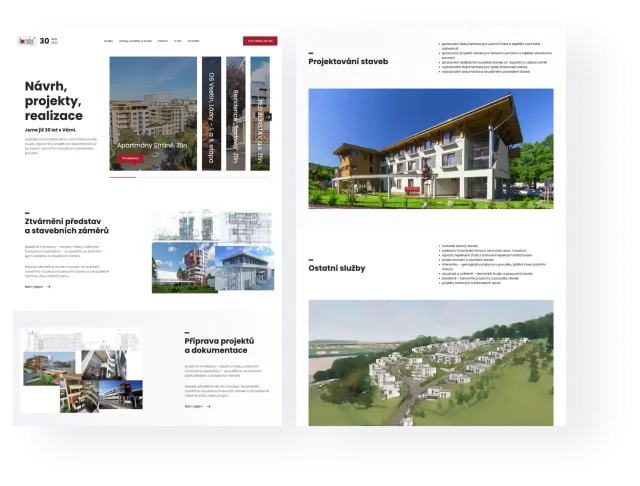 Stránky služeb na webu Formica Zlín