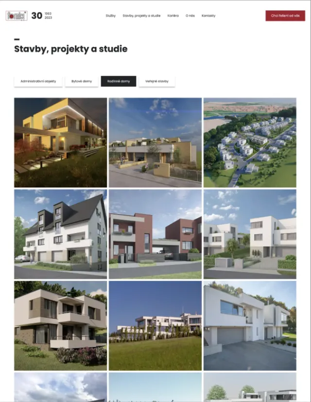 Galerie staveb, projektů a studií na webu Formica Zlín