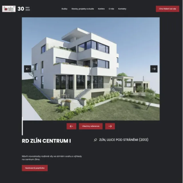 Detail realizace rodinného domu na webu Formica Zlín
