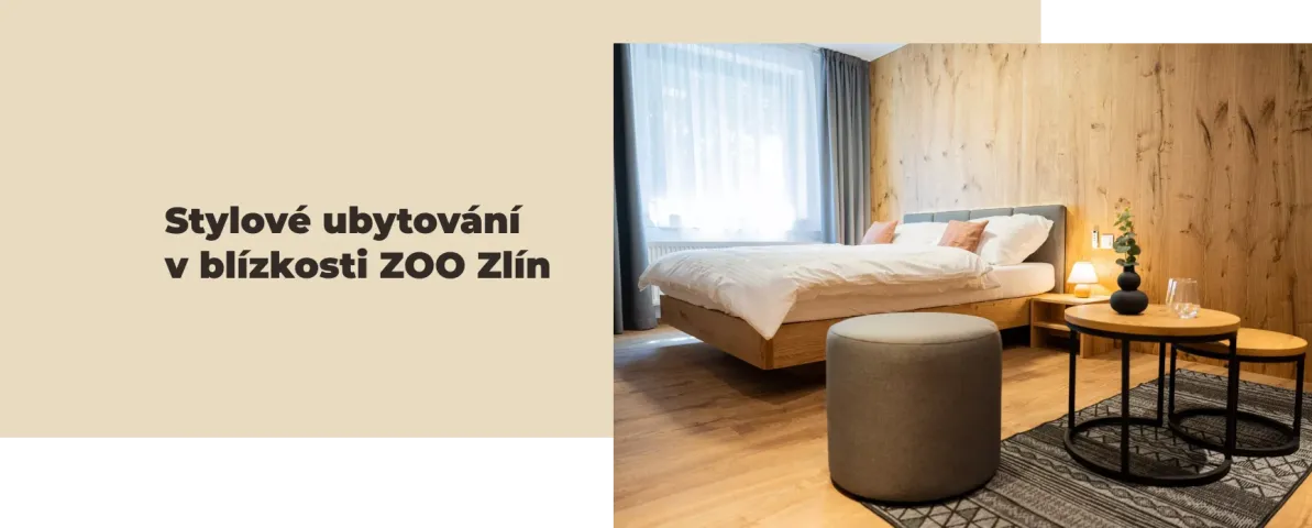 Vizuál Penzionu Lešná – stylové ubytování v blízkosti ZOO Zlín