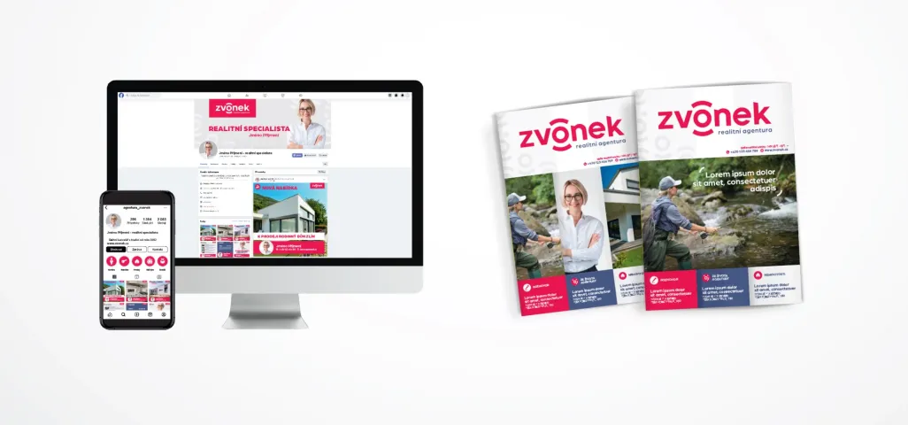 Web a tiskoviny realitní agentury ZVONEK
