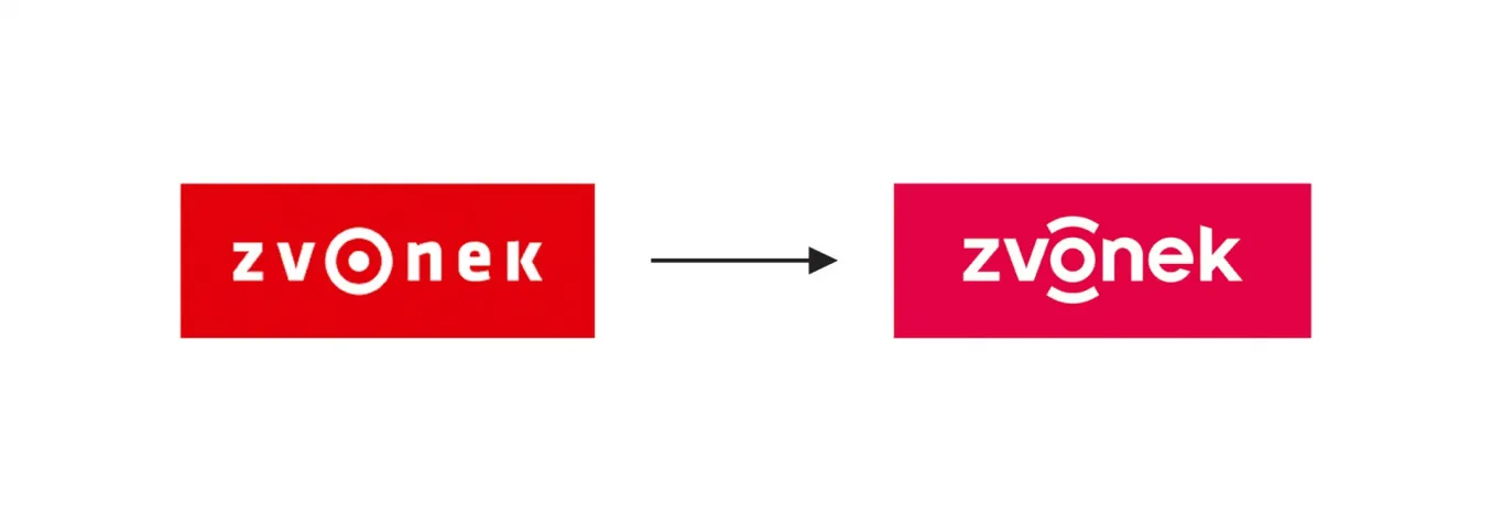 Původní a nové logo realitní agentury ZVONEK
