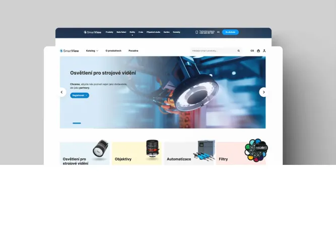 E-shop Shop4Vision s kategoriemi osvětlení a objektivů