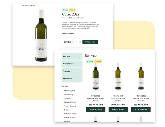 Detail vína a výpis bílých vín v e-shopu Vinařství Florian