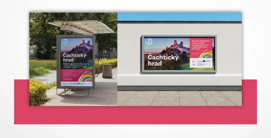 Citylight a billboard kampaně Východní Morava – Čachtický hrad