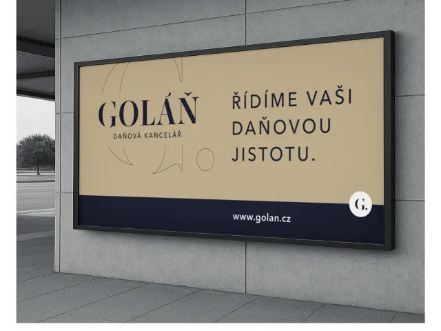 Billboard daňové kanceláře Goláň – Řídíme vaši daňovou jistotu
